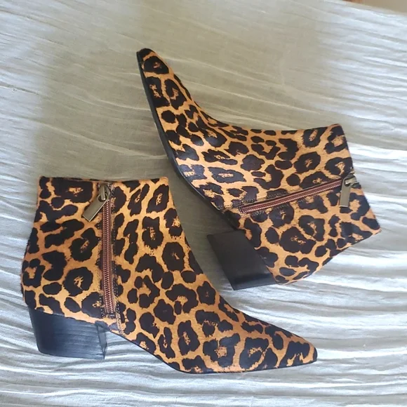 NEW Seychelles What You Need Leather Leopard Print Bootie Size 7 - Picture 4 of 11